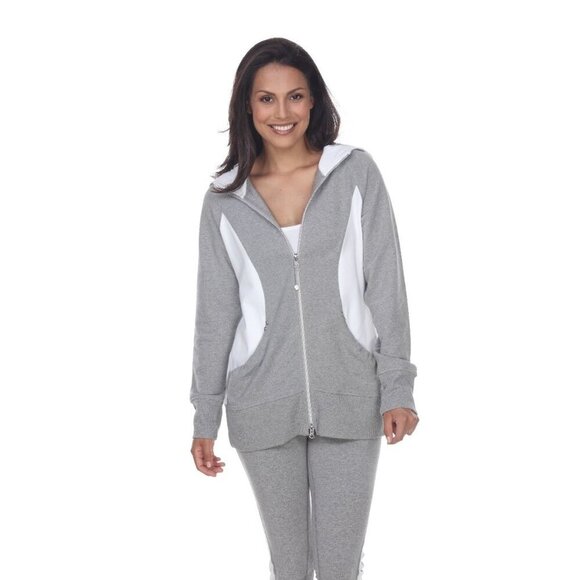 NEW Neon Buddha - "Delightful" Ful Zip Hoodie Jacket in Grey + White, Large - Picture 9 of 9